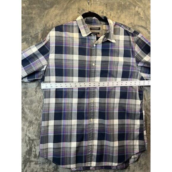 Banana Republic Custom 078 Wash Shirt Grant Fit-XL plaid Button shirt - Picture 6 of 8
